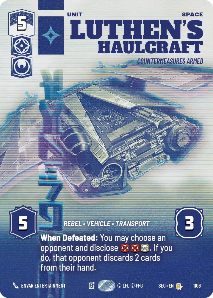 Luthen's Haulcraft - Countermeasures Armed (Prestige Foil) (1106) (1106) [Secrets Of Power] 1