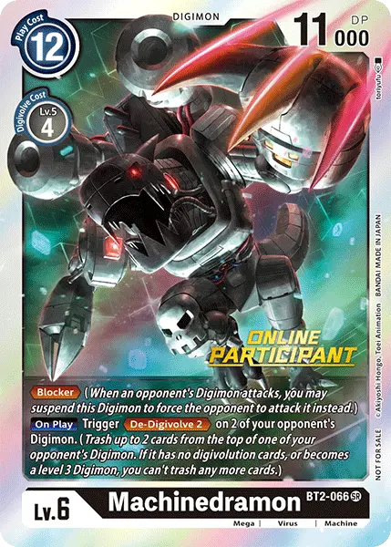 Machinedramon [Bt2-066] (Online Participant) [Release Special Booster Ver.1.0 Promos] 1