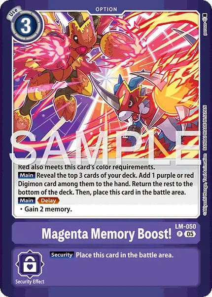 Magenta Memory Boost! [Lm-050] (Limited Card Pack -Billion Bullet-) [Limited Card Pack -Billion Bullet-] 1