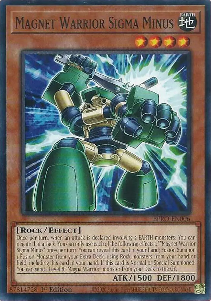 Magnet Warrior Sigma Minus [Bpro-En006] Common 1