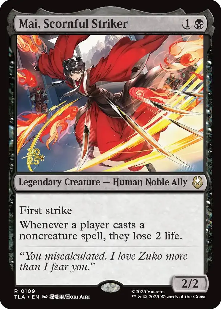 Mai, Scornful Striker [Avatar: The Last Airbender Prerelease Cards] 1