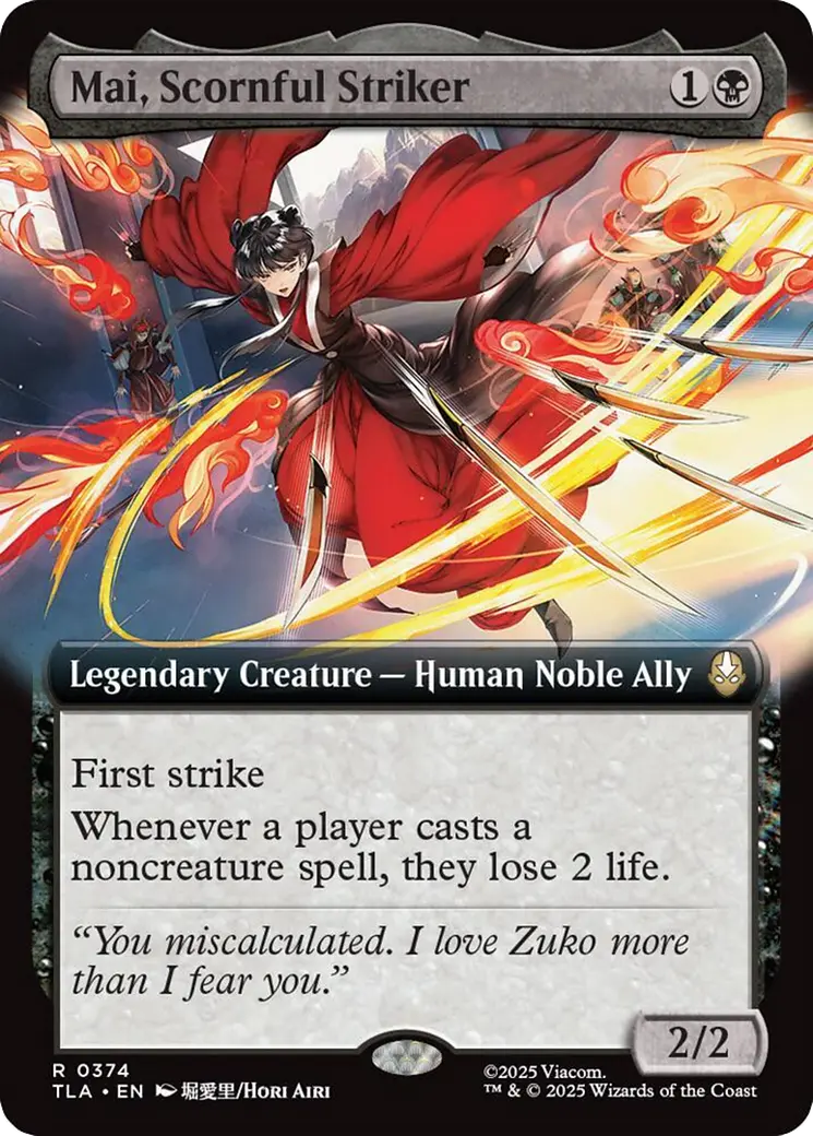 Mai, Scornful Striker (Extended Art) [Avatar: The Last Airbender] 1