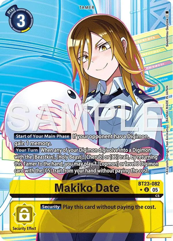 Makiko Date [Bt23-082] (Alternate Art) [Hackers' Slumber] 1