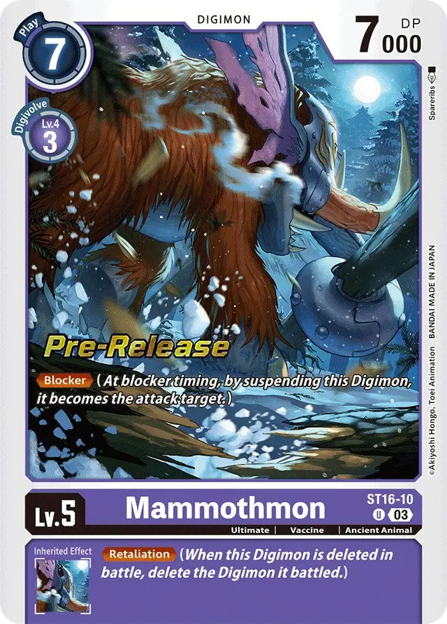 Mammothmon [St16-10] [Starter Deck: Wolf Of Friendship Pre-Release Cards] 1