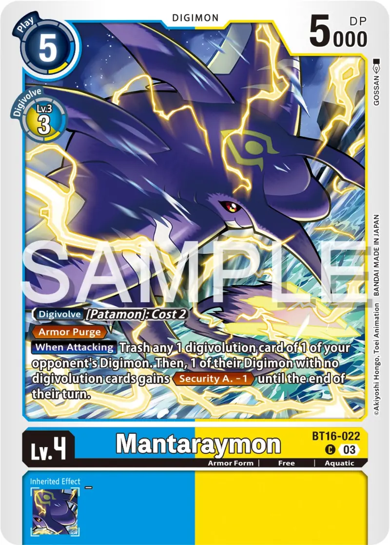 Mantaraymon [Bt16-022] [Beginning Observer] 1