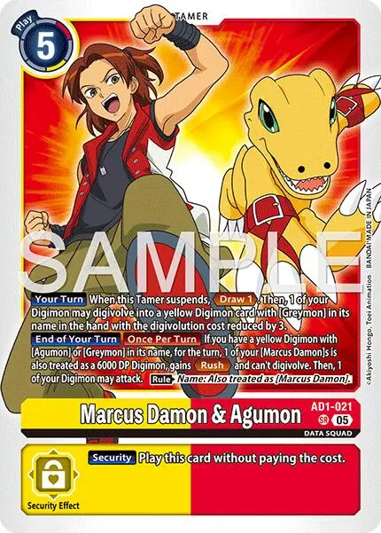 Marcus Damon & Agumon [Ad1-021] [Advanced Booster Digimon Generation] 1