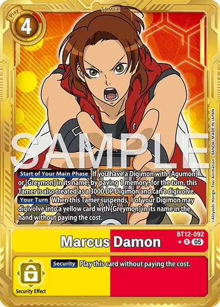 Marcus Damon [Bt12-092] (Alternate Art) [Advanced Booster Digimon Generation] 1