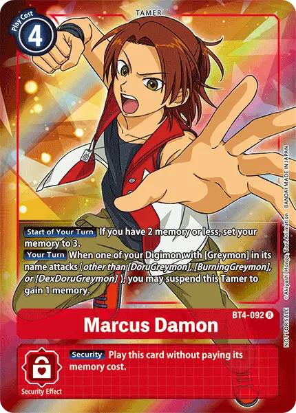 Marcus Damon [Bt4-092] (Buy-A-Box Promo) [Great Legend Promos] 1