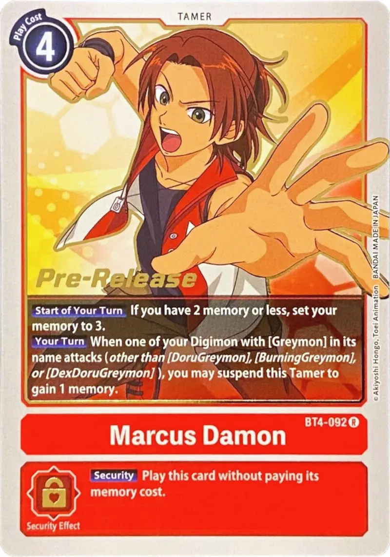 Marcus Damon [Bt4-092] [Great Legend Pre-Release Promos] 1