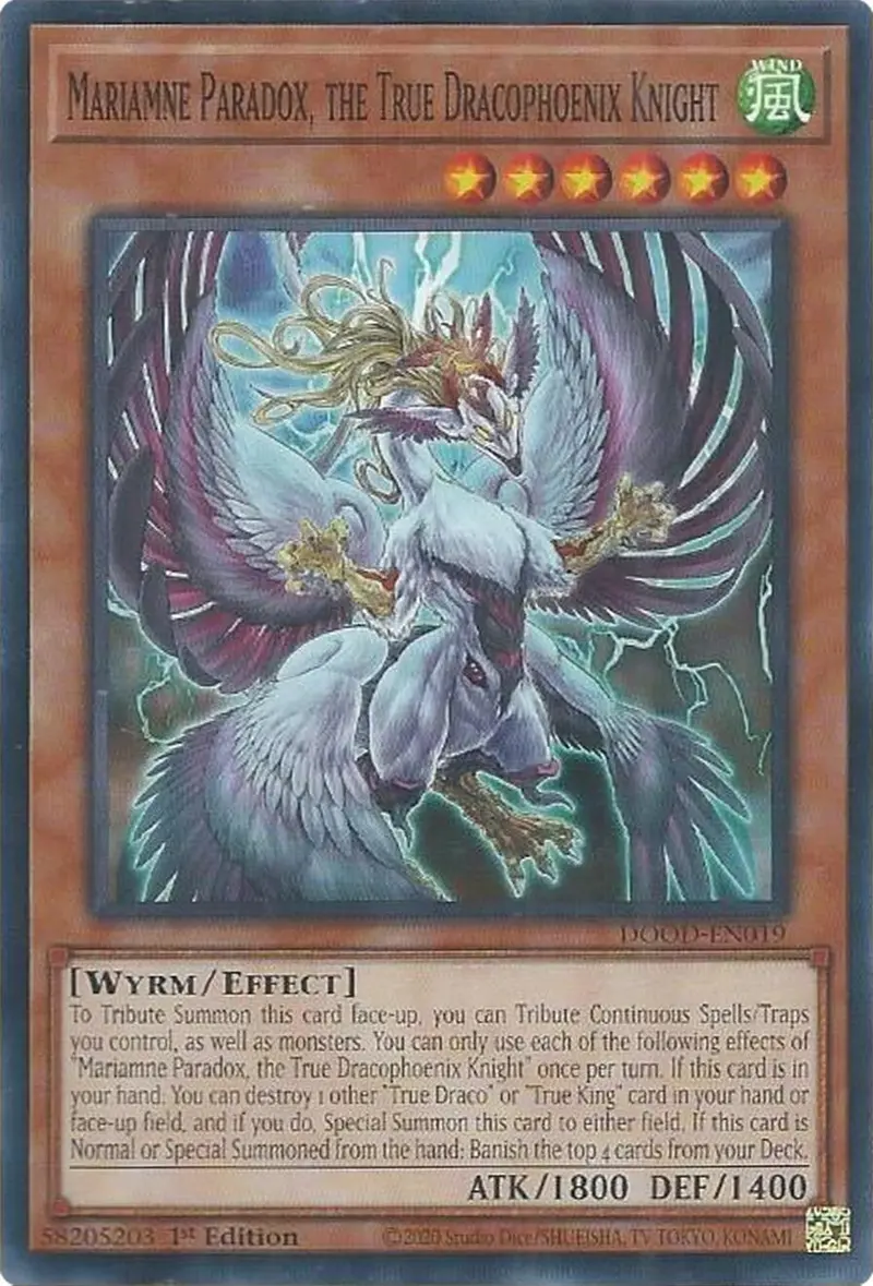 Mariamne Paradox, The True Dracophoenix Knight [Dood-En019] Common 1