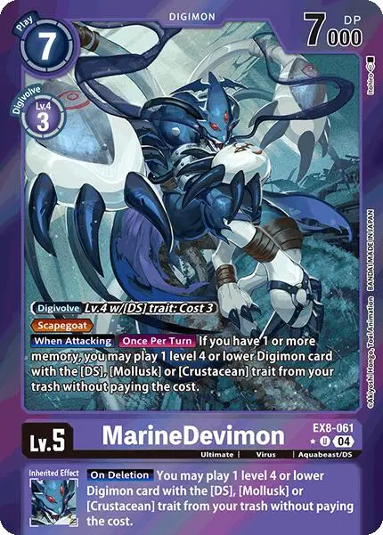 Marinedevimon [Ex8-061] (Limited Foil) [Chain Of Liberation] 1