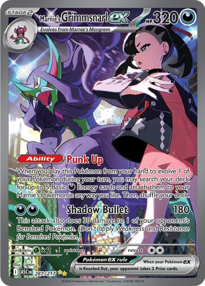 Marnie's Grimmsnarl Ex (287/217) [Mega Evolution: Ascended Heroes] 1
