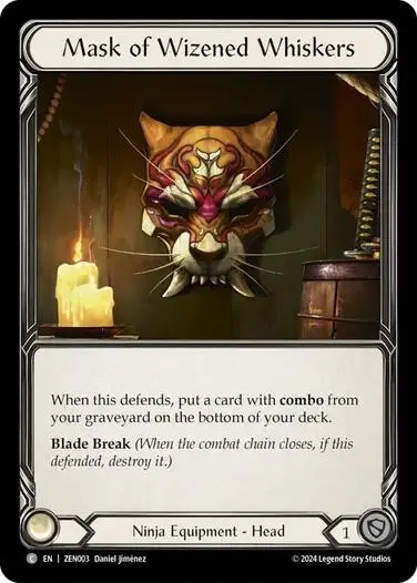 Mask Of Wizened Whiskers [Zen003] (Part The Mistveil Zen Blitz Deck) 1