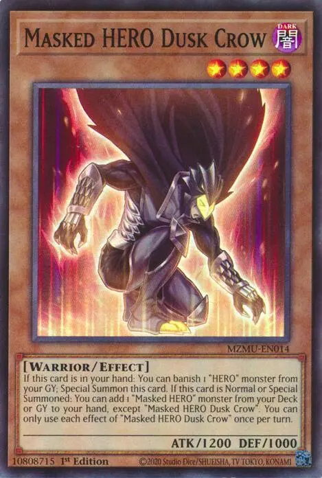 Masked Hero Dusk Crow [Mzmu-En014] Super Rare 1