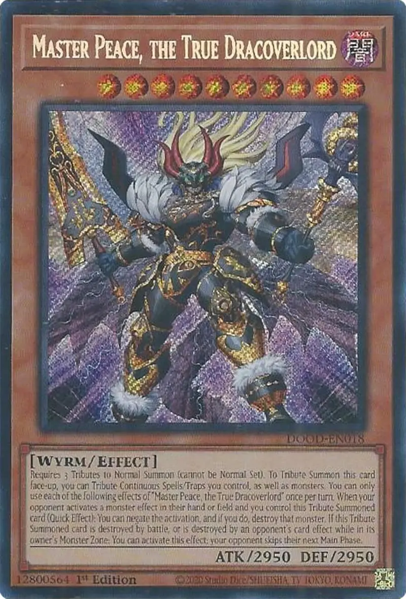 Master Peace, The True Dracoverlord [Dood-En018] Secret Rare 1