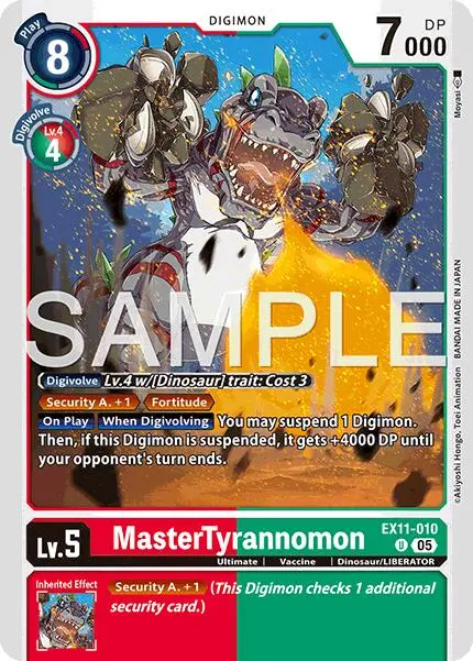 Mastertyrannomon [Ex11-010] [Dawn Of Liberator] 1