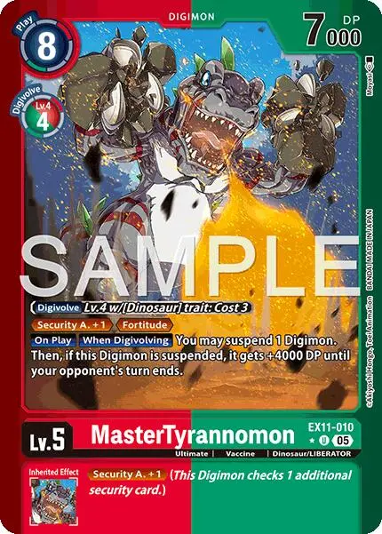 Mastertyrannomon [Ex11-010] (Limited Foil) [Dawn Of Liberator] 1
