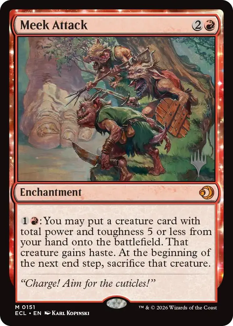 Meek Attack [Lorwyn Eclipsed Promos] 1