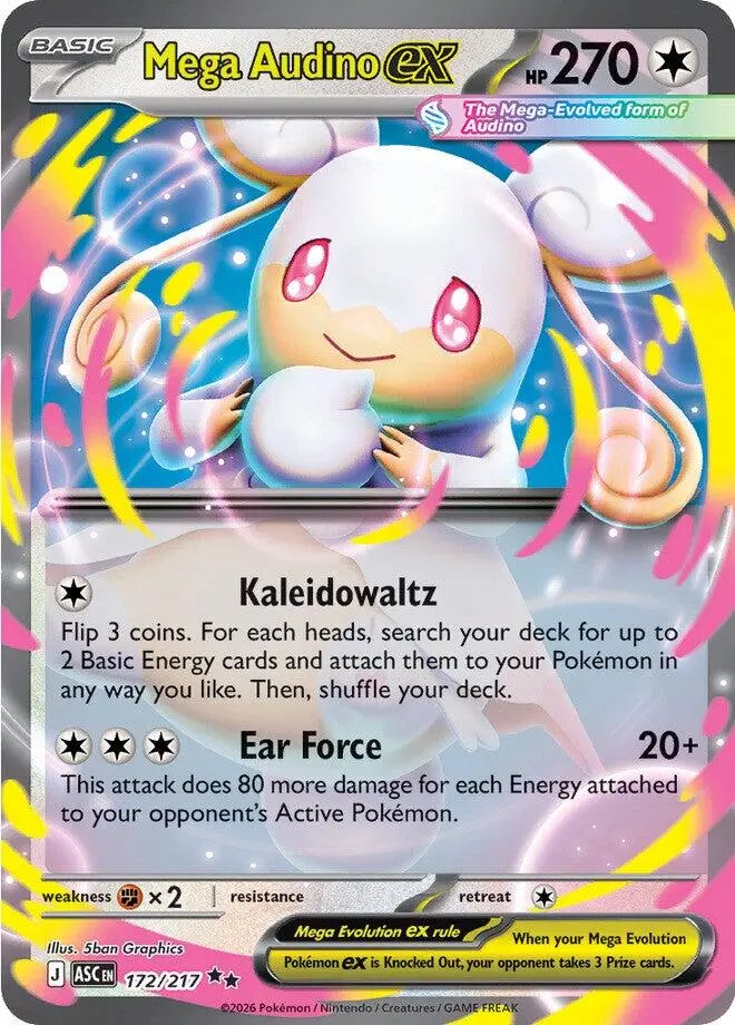 Mega Audino Ex (172/217) [Mega Evolution: Ascended Heroes] 1