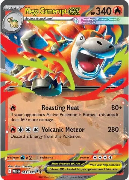 Mega Camerupt Ex (022/132) [Mega Evolution: Base Set] 1