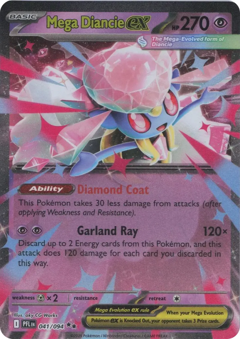 Mega Diancie Ex (041/094) [Mega Evolution: Phantasmal Flames] 1