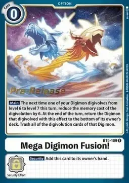 Mega Digimon Fusion! [Bt5-109] [Battle Of Omni Pre-Release Promos] 1