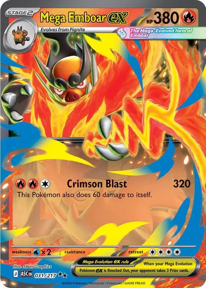 Mega Emboar Ex (031/217) [Mega Evolution: Ascended Heroes] 1