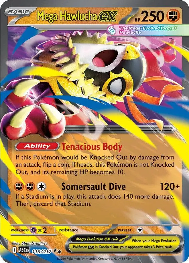 Mega Hawlucha Ex (116/217) [Mega Evolution: Ascended Heroes] 1