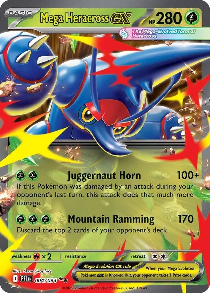 Mega Heracross Ex (004/094) [Mega Evolution: Phantasmal Flames] 1