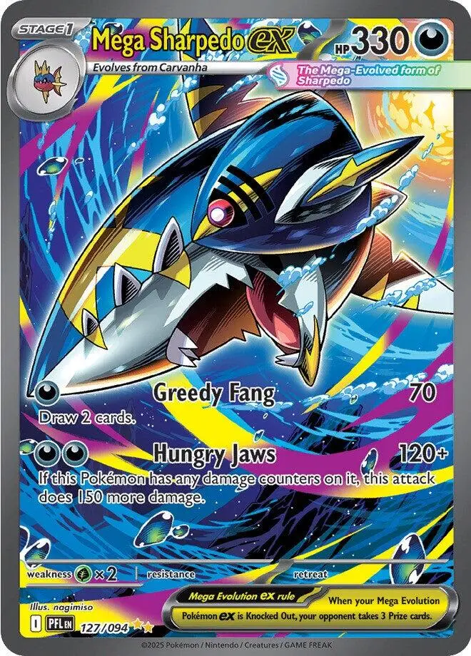 Mega Sharpedo Ex (127/094) [Mega Evolution: Phantasmal Flames] 1