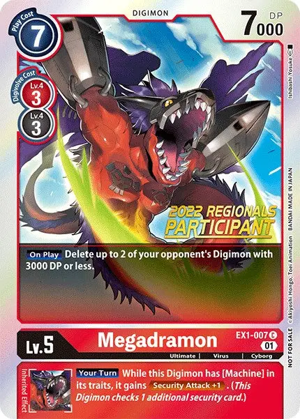 Megadramon [Ex1-007] (2022 Championship Online Regional) (Online Participant) [Classic Collection Promos] 1