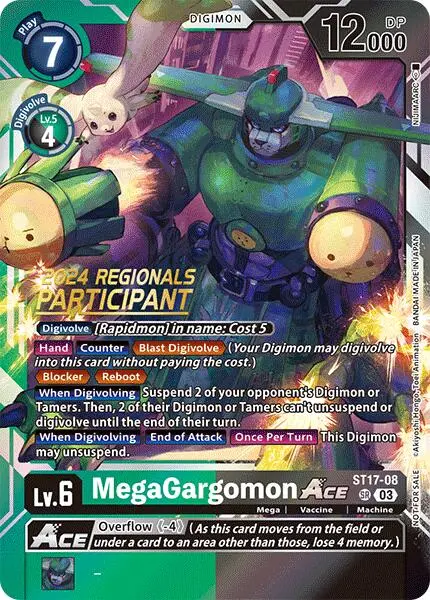 Megagargomon Ace [St17-08] (2024 Regionals Participant) [Starter Deck: Double Typhoon Advanced Deck Set] 1