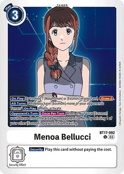 Menoa Bellucci [Bt17-092] [Secret Crisis] 1