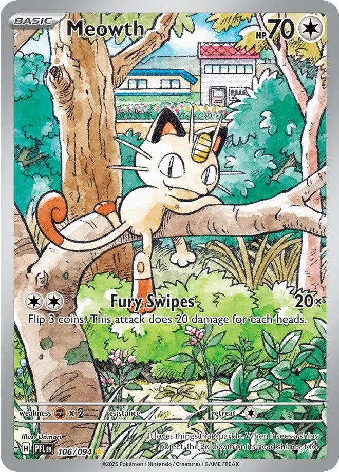 Meowth (106/094) [Mega Evolution: Phantasmal Flames] 1
