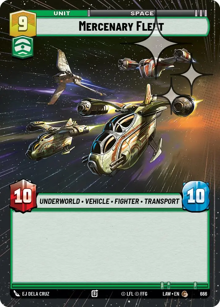 Mercenary Fleet (666) (Hyperspace Foil) (666) [A Lawless Time] 1