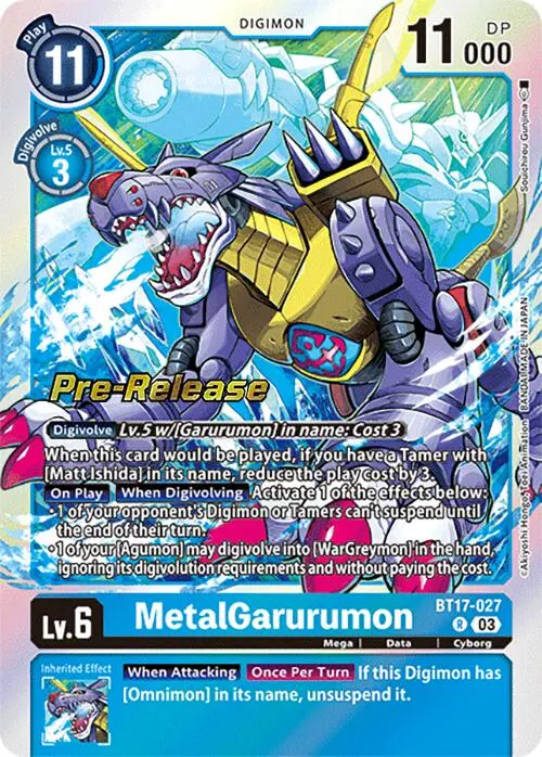 Metalgarurumon [Bt17-027] [Secret Crisis Pre-Release Cards] 1