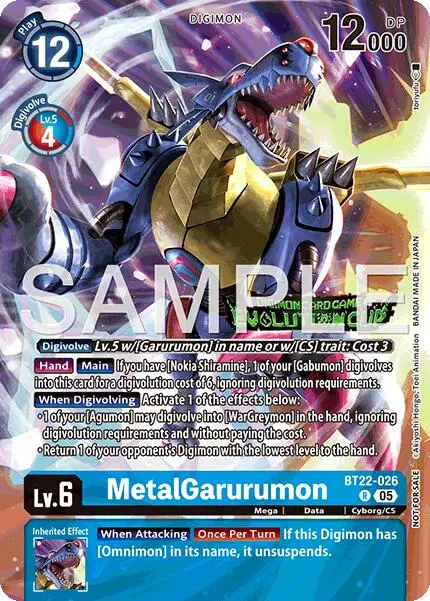 Metalgarurumon [Bt22-026] (Evolution Cup 2025 Vol. 3 Participant) [Cyber Eden] 1