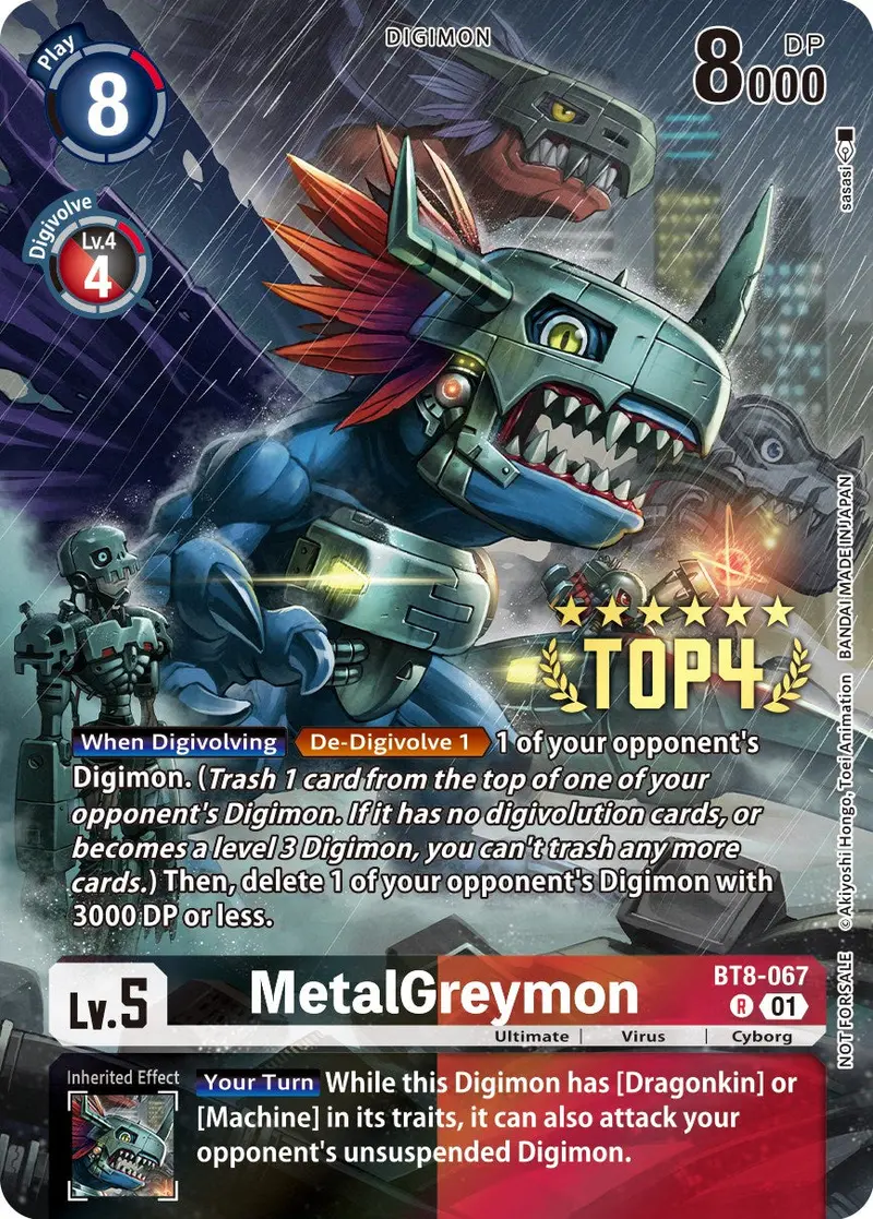 Metalgreymon [Bt8-067] (Digimon 3-On-3 November 2023 Top 4) [New Awakening] 1