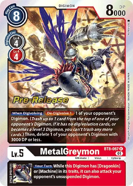 Metalgreymon [Bt8-067] [New Awakening Pre-Release Cards] 1
