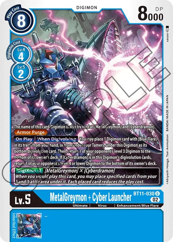 Metalgreymon + Cyber Launcher [Bt11-030] [Dimensional Phase] 1