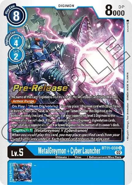 Metalgreymon + Cyber Launcher [Bt11-030] [Dimensional Phase Pre-Release Promos] 1