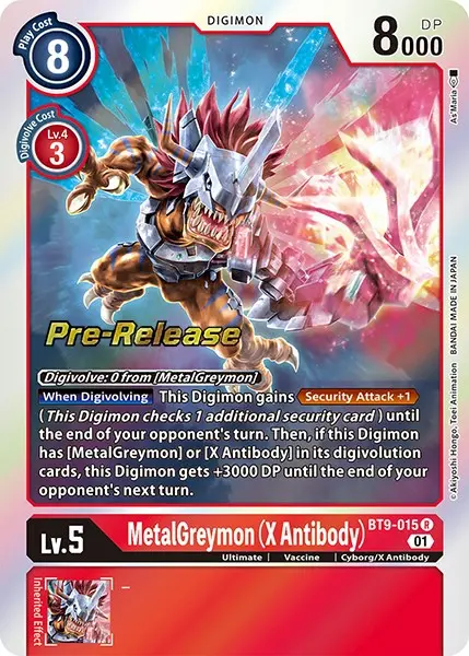 Metalgreymon (X Antibody) [Bt9-015] [X Record Pre-Release Promos] 1