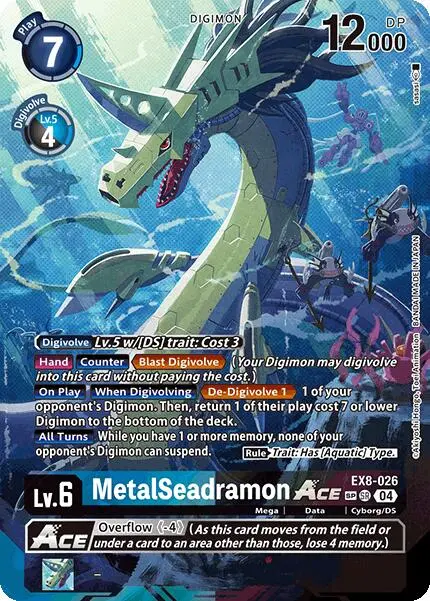 Metalseadramon Ace [Ex8-026] (Textured) [Chain Of Liberation] 1
