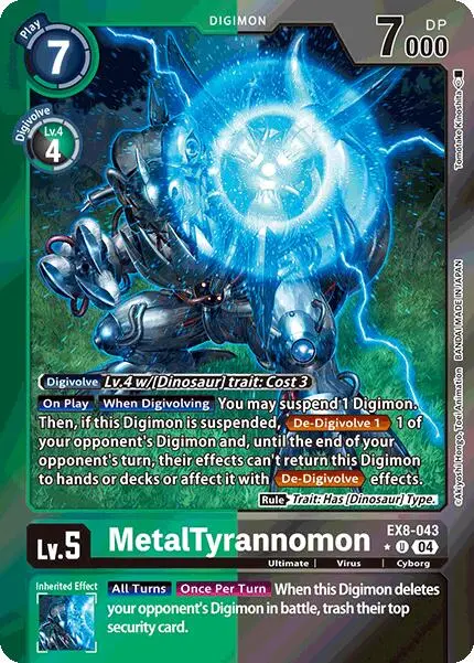 Metaltyrannomon [Ex8-043] (Limited Foil) [Chain Of Liberation] 1