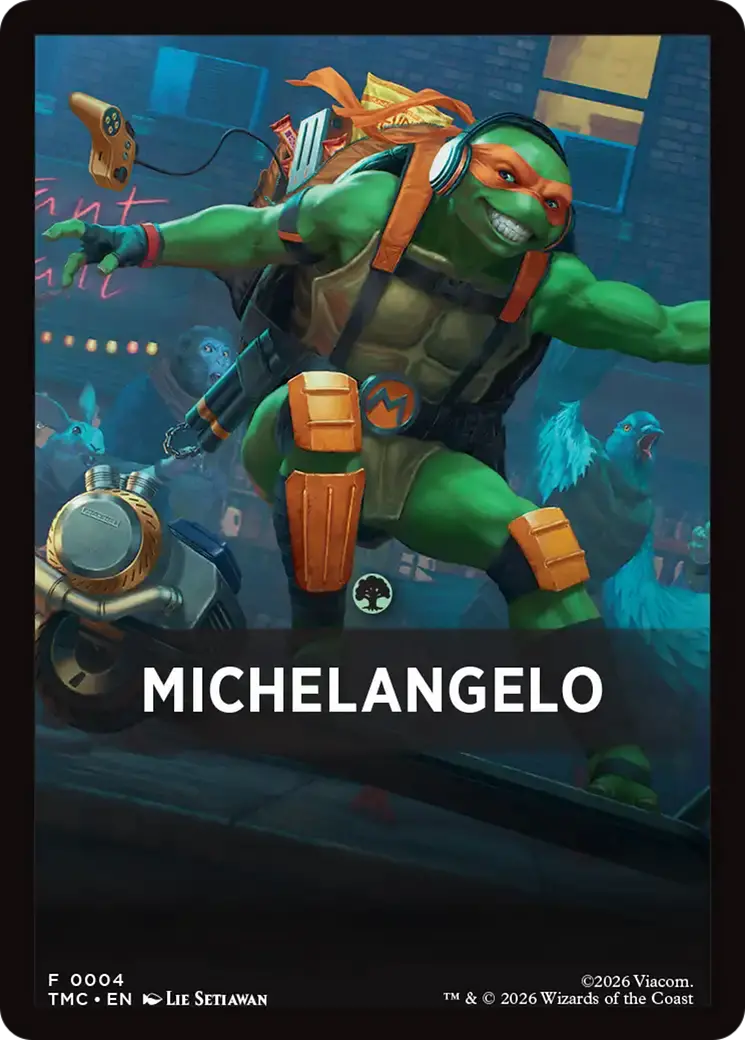 Michelangelo Theme Card [Teenage Mutant Ninja Turtles Commander Tokens] 1