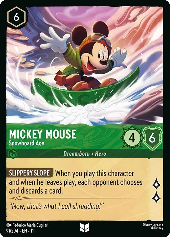 Mickey Mouse - Snowboard Ace (91/204) [Winterspell] 1