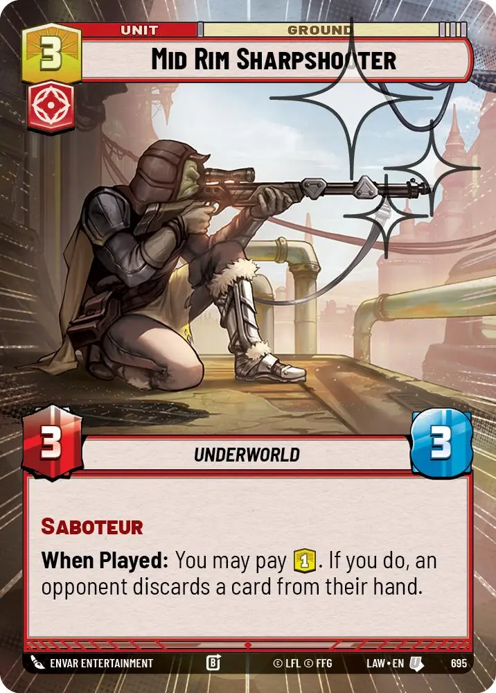 Mid Rim Sharpshooter (695) (Hyperspace Foil) (695) [A Lawless Time] 1