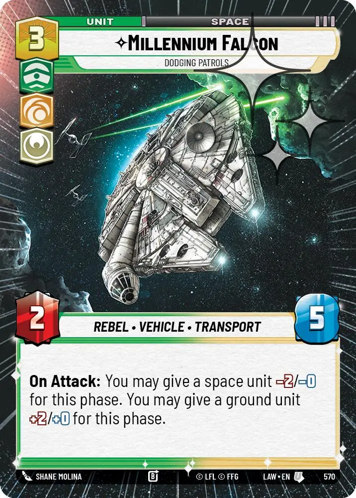 Millennium Falcon - Dodging Patrols (570) (Hyperspace Foil) (570) [A Lawless Time] 1