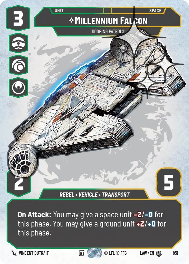 Millennium Falcon - Dodging Patrols (Prestige Foil) (851) (851) [A Lawless Time] 1