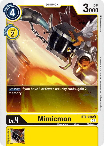 Mimicmon [Bt6-036] [Double Diamond] 1